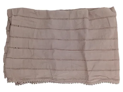 EDCO Damen Schal Häkel Baumwolle Bohemian Beige 73x47cm Freizeit