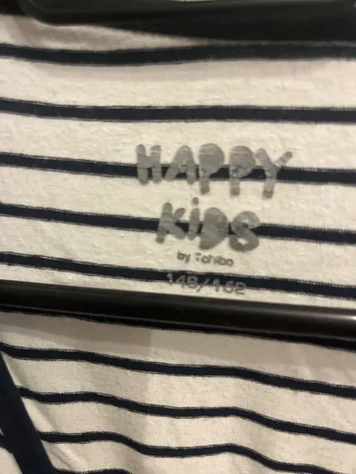 Happy Kids Langarmshirt Mädchen Gr. 146/152 Gestreift Stern Maritim Weiß Blau
