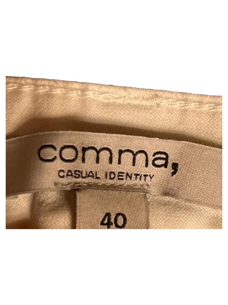 Comma Casual Identity Damen Jeans Straight Leg Weiß Gr. 40 Baumwolle 5