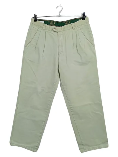 BRAX Herren Stoffhose Chino Bundfalte Beige Gr. W34/L28 Baumwolle