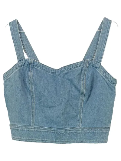 7 For All Mankind Damen Top ärmellos Denim Blau Gr. 36/S