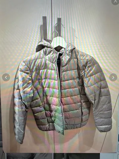 CAROLINA CAVOUR Steppjacke Damen Gr. 36/S Grau Kapuze Leicht