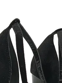 Even&Odd Elegante Damen Pumps Knöchelriemen Stiletto Wildleder Schwarz 39 3