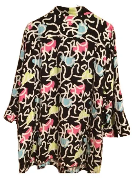 Emilia Lay Hemdbluse Damen Gr. 42 Mehrfarbig Abstrakt Viskose 3