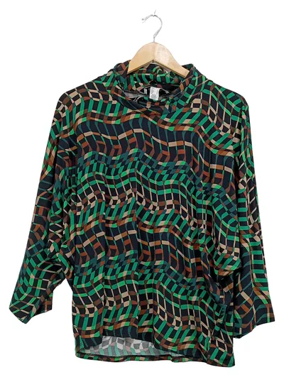 Joseph Ribkoff Damen Bluse Rollkragen Geometrisch Mehrfarbig Gr. 38