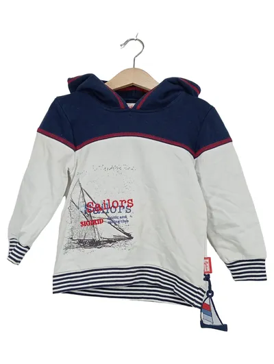 Sigikid Kapuzenpullover Gr. 98 Segelboot Maritim Sailors Blau Weiß