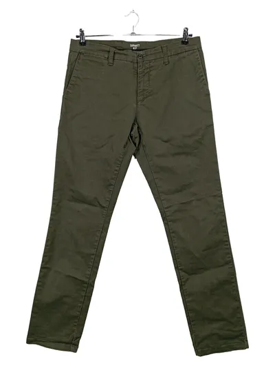 Carhartt WIP Chino Hose Herren W34/L34 Oliv Grün Stoffhose