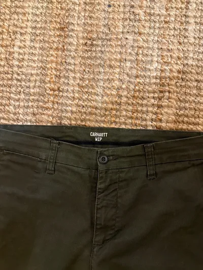 Carhartt WIP Chino Hose Herren W34/L34 Oliv Grün Stoffhose