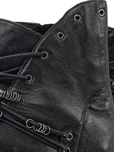 Tamaris Damen Stiefelette Leder Schwarz Gr. 39 Nieten Reißverschluss Elegant