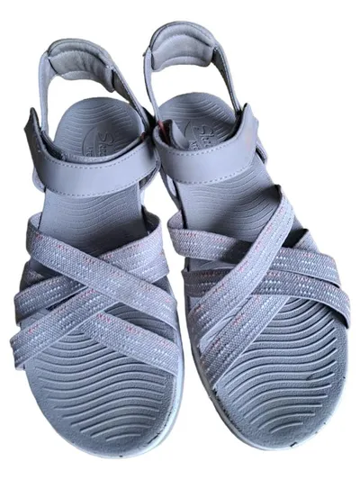 Skechers Arch Fit Sandalen Damen Gr. 36 Grau Sportlich Komfort