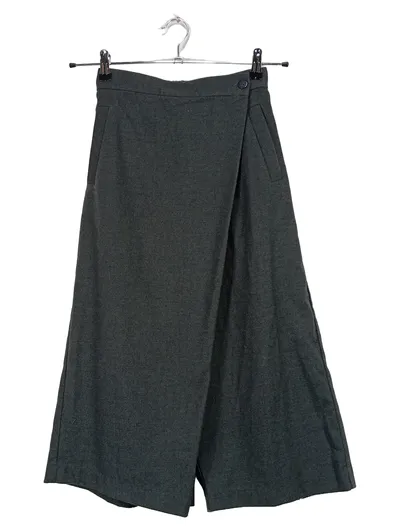 Monki Hosenrock Damen Gr. S Grau Wickeloptik Culotte Modern