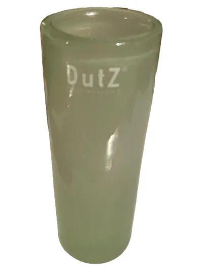 DutZ Collection Vase Becher Milchglas Hellgrün 17cm Mundgeblasen