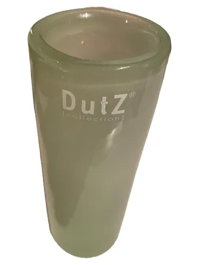 DutZ Collection Vase Becher Milchglas Hellgrün 17cm Mundgeblasen