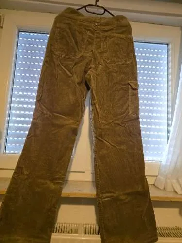 Blue Motion Cordhose Damen Gr. 42 Beige Cargo Baumwolle Casual