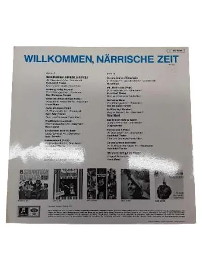 Willkommen Närrische Zeit LP Vinyl EMI Columbia Karneval Schlager