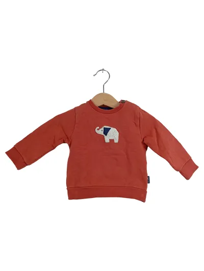 Sanetta Fiftyseven Baby Pullover Elefant Applikation Gr. 62 Orange