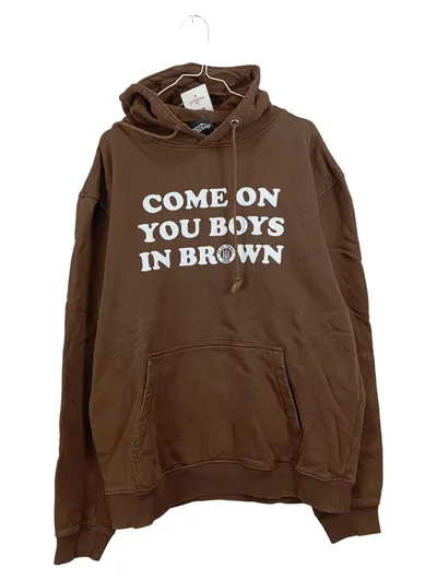 FC St. Pauli Hoodie Come On You Boys In Brown Braun Gr. XL Bio-Baumwolle