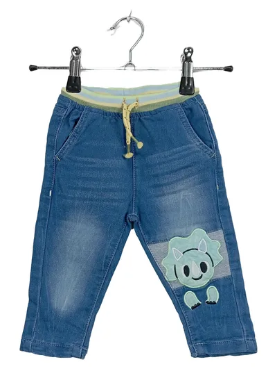 Orsolino Baby Jeans Hose Dinosaurier Applikation Gr. 68 Blau