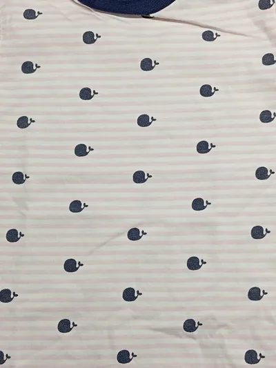 Kuniboo T-Shirt Baby Gr. 80 Rosa Gestreift Wal Motiv Baumwolle