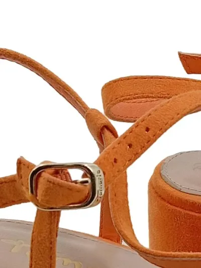 Tamaris Damen Sandaletten Orange Riemchen Blockabsatz Gr. 39