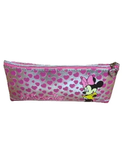 Disney Minnie Maus Federmäppchen Pink Silber Herzen Federtasche Kinder