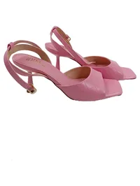 Bullboxer Damen Sandaletten Rosa Gr. 39 Slingback Absatz Gesteppt Elegant 1