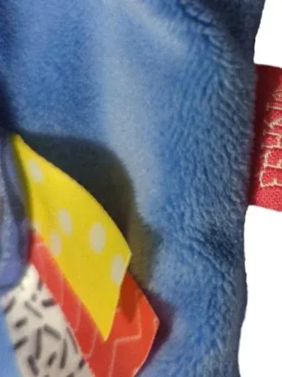 Fehn Greifling Vogel mit Spiegel Rassel Polyester Blau 22x27 cm 4