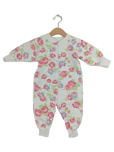 Hanna Andersson Baby Schlafanzug Strampler Blumen Gr. 60/62 Baumwolle