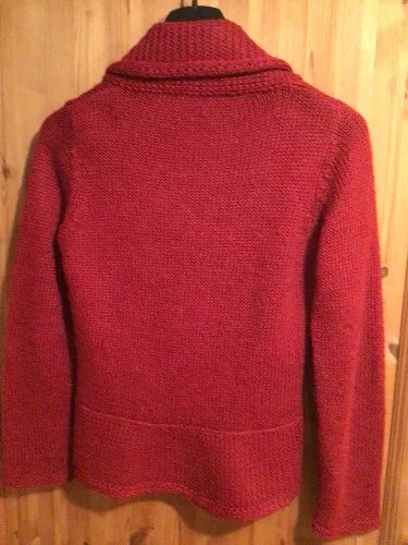 Jones Strickjacke Damen Klassisch Rot Langarm Alpaka Gr. 34/XS