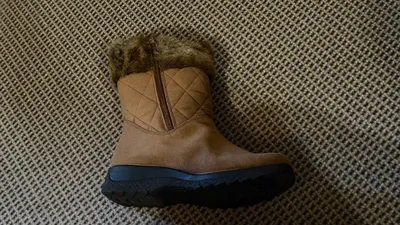 Rohde Damen Winterstiefel Schneestiefel Braun Fellbesatz Gr. 39,5