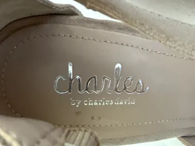 Charles by Charles David Wedges Keilabsatz Sandalen Beige Gr. 38 Kork