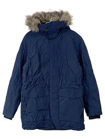 Jack & Jones Herren Parka Blau Gr. L 50 Outdoor Kapuze Fell Nylon