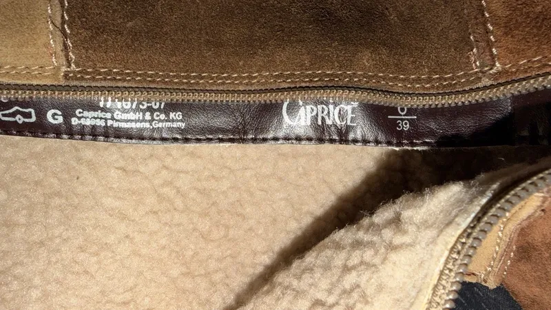 Caprice Damen Stiefel Wildleder Patchwork Braun Gr. 39,5 gefüttert 3