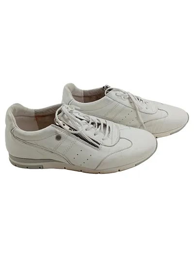 Wolky Sneaker Low Damen Gr. 42 Weiß Leder Reißverschluss Comfort