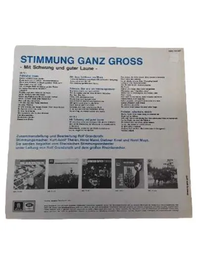 Odeon Vinyl LP Rheinisches Stimmungsorchester Schlager Karneval Deutsche Musik