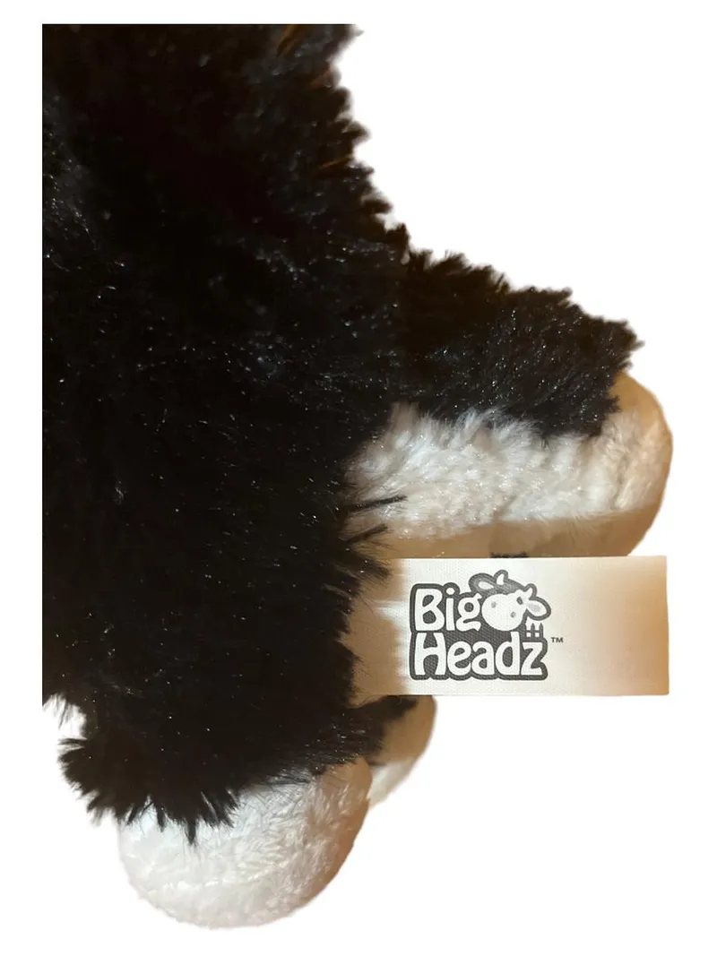 Big Headz Plüschtier Hund schwarz weiß Kuscheltier 24 cm 2