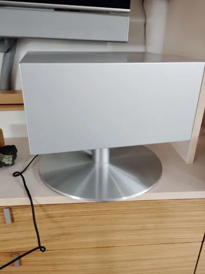 Loewe Floorstand Subwoofer Lautsprecher Box Silber 42x33cm HiFi