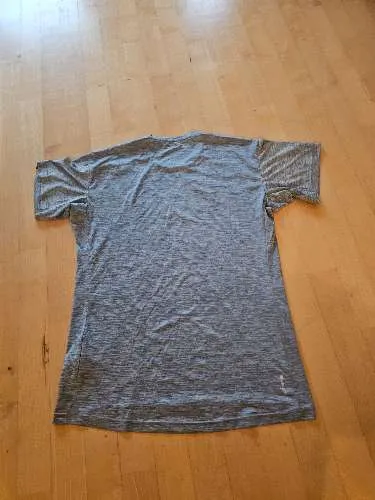 Salewa Funktionsshirt Herren Gr. M Sportshirt Kurzarm Grau Meliert
