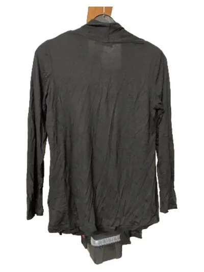 2hearts Damen Langarmshirt Gr. 40 Schwarz Hungry Tired Happy Cardigan