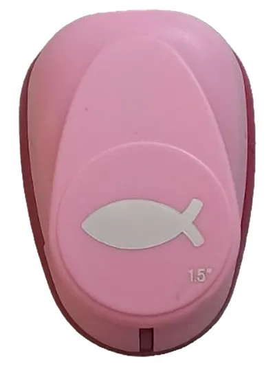 EFCO Motivlocher Fisch 1.5 Zoll Rosa Stanzer Basteln Scrapbooking