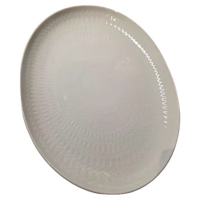 Rosenthal Servierplatte Oval Weiß Porzellan Relief 34x22 cm Germany