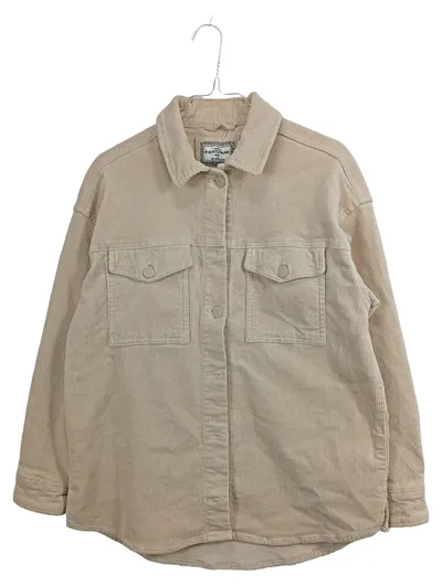 Eight2Nine Cordjacke Damen Beige Shacket Gr. 38 M Baumwolle Freizeit