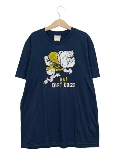 Abercrombie Kids T-Shirt Baumwolle Logo Print Blau Gr. 158 Kurzarm