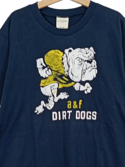 Abercrombie Kids T-Shirt Baumwolle Logo Print Blau Gr. 158 Kurzarm