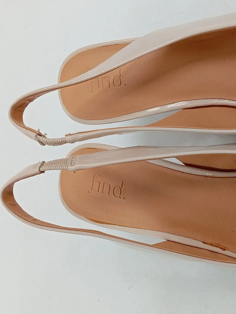 Find. Kitten Heel Slingback Pumps Elegant Business Damen Beige Gr. 40,5 4