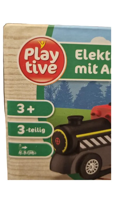Playtive Elektrische Lok mit Anhängern 3-teilig Holzeisenbahn ab 3 Jahre
