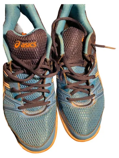ASICS Gel-Rocket Sportschuhe Herren Gr. 42,5 Blau Hallenschuhe Indoor
