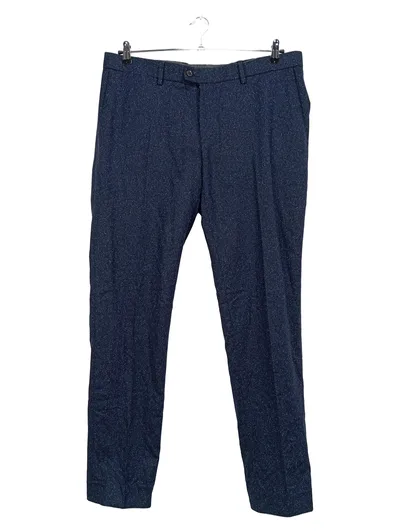 BRAX Feel Good Herren Anzughose Gr. 54 Blau Meliert Schurwolle Business