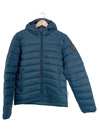 Napapijri Steppjacke Herren Gr. S/M Petrol Kapuze Daunenjacke Outdoor