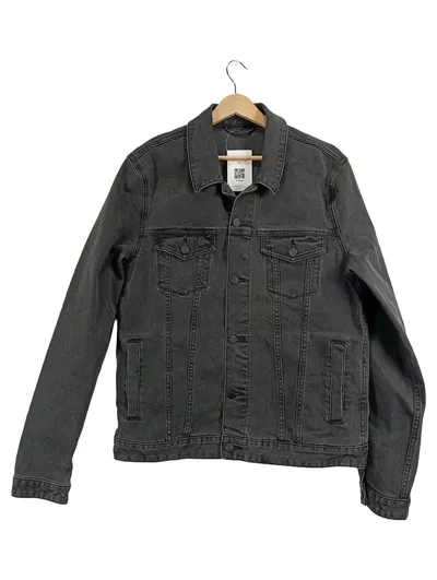 ASOS Herren Jeansjacke Denim Jacke Grau Gr. L 52 Baumwolle Freizeit